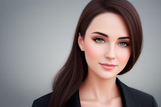 draw digital oil painting portrait