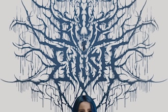draw awesome logo death metal, black metal font