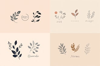 design minimalist line art feminine botanical boho  logo design
