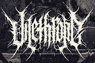 design death metal, black metal and heavy metal logo for your band