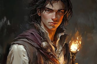 draw dnd, fantasy character for illustration and concept art