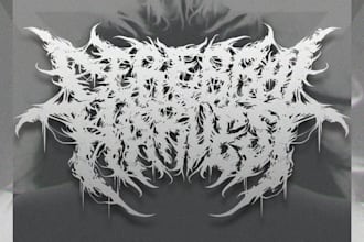 create death metal, black metal, and brutal death metal logo