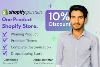 create a high converting shopify dropshipping store with winning products