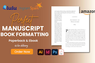 do manuscript formatting, layout typeset print ebook format paperback google doc