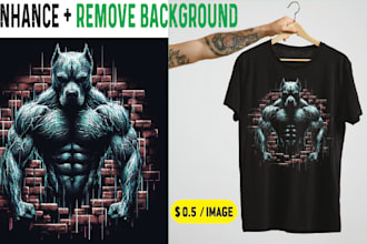 perform subject extraction, background removal, and enhance ai tshirt designs
