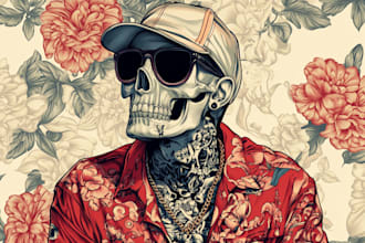 make old school or traditional style tattoo logo design