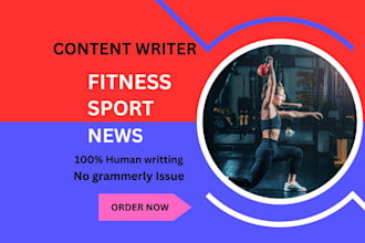 write health, fitness, sports and technology article