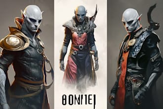 create fantasy, sci fi, character with hyperrealistic style