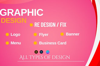 do graphic design and redesign or fix