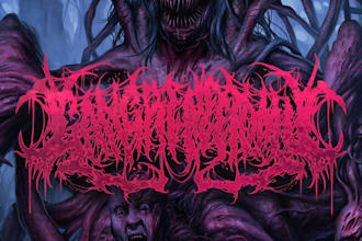 black metal, death metal, deathcore emblem monogram band logo