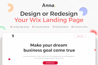 design redesign wix landing page wix business landing page one page website