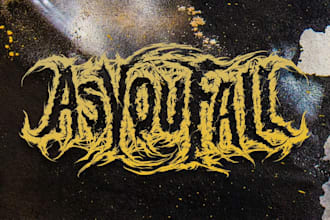 sketch an old school black metal logo