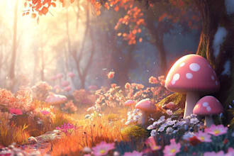 create fantasy landscape concept art