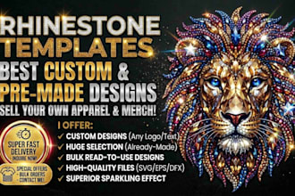 create custom rhinestone transfer designs in 2hrs