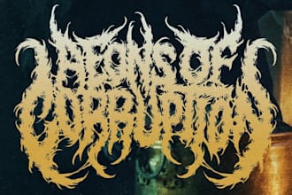 custom draw a goregrind metal logo