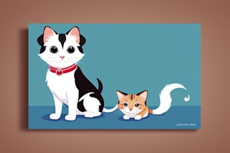 draw a cute disney style pet portrait