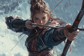 create a fantasy character or other concept art for you