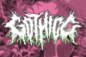design a brutal gore metal logo