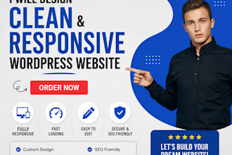 design redesign  develop responsive wordpress website