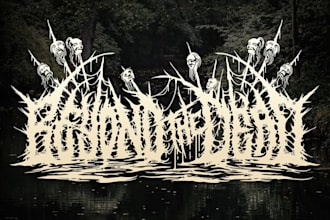 design phonk, graffiti, nu metal, trap metal and death metal band logo