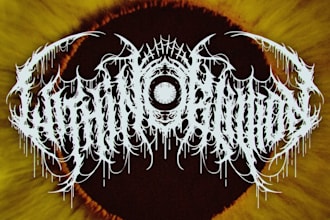 design black death brutal doom metal logo for band