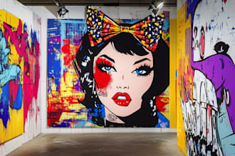 create a unique pop art and street graffiti style