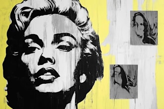 draw a unique pop, wpap, roy lichtenstein style
