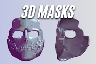 sculpt 3d mask 3d printable mask 3d helmet model 3d cosplay for 3d printing