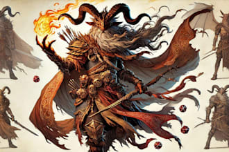draw dnd character art and dnd character art