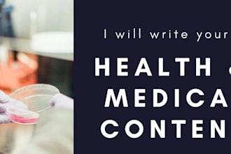 research and write medical and healthcare content