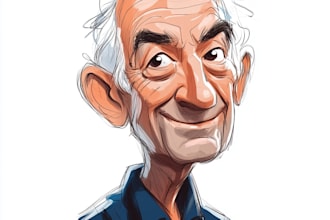 draw caricature character and portrait