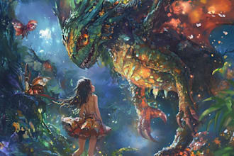 draw a fantasy character design and character art