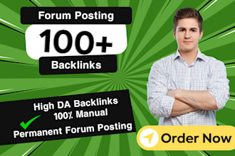 create high da forum backlinks with manual posting