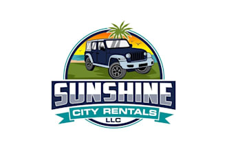 make good looking beach fun and cars logo