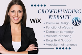 design professional crowdfunding website for donations and fundraising campaign
