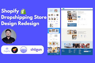 build, design, and redesign shopify dropshipping store