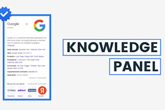 create verified google knowledge panel or graph for any category