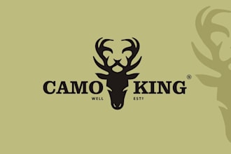 create the next for ca mo king logo design