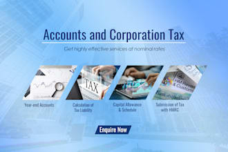 prepare statutory accounts and corporation tax and file them with hmrc