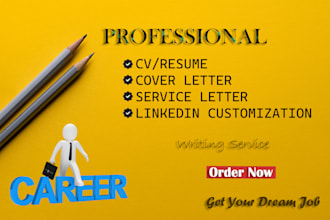 create professional CV, resumes, cover letters and linkedin profiles
