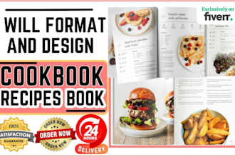 design cookbook, recipe book, cookbook writer cookbook formatting book translate