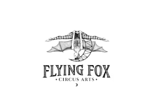 design for flaying fox circus arts logo