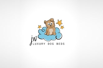 design luxury dog bed company fancy exciting logo