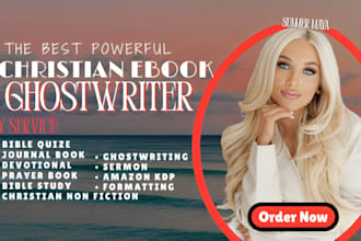ghostwrite christian book prayer sermon journal for amazon kdp ebook writer