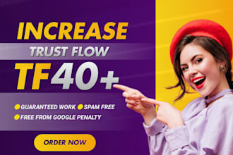 increase majestic trust flow tf 40 plus by seo backlinks