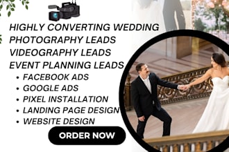 generate videography leads wedding photography leads event planning leads