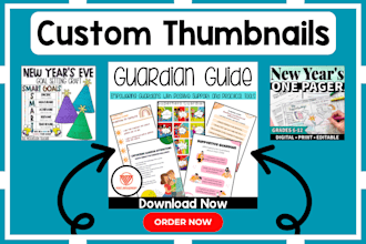 design you custom thumbnails for your teachers pay teachers account