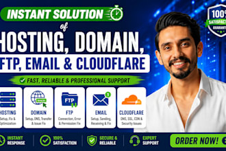 fix domain, hosting, cpanel, business email, and cloudflare issues