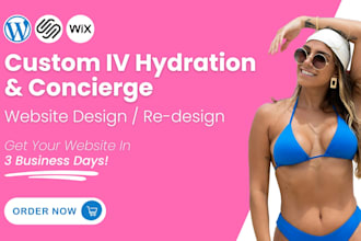 build stunning iv hydration website revamp mobile iv therapy concierge website