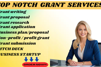 grant writing and submission, proposal, research, application, business plan